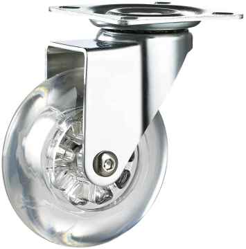 transparent inch caster wheel on machine