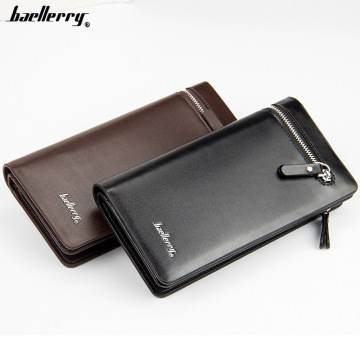 Wholesale High-Capacity PU Leather Zipper Wallets for Men: Casual Business Multi-Functional Handbags