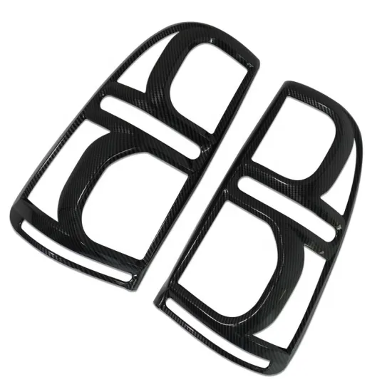 Carbon Fiber Black Paint 4x4 Tail Light Cover for Toyota Hilux Vigo 2012-2014