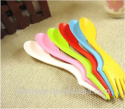 souvenir plastic kinds of spoon and fork