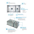 Lavabos de cuisine 70/30 Double Bowl Undermount évier