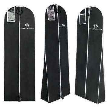 Luxury Eco-Friendly Long Wedding Dress Suit Cover with Custom Logo and PVC Pocket