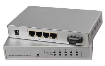 4-Port 10 / 100Base-Tx and 1-Port 100Base-Fx Fiber Optic Managed Fiber Switch