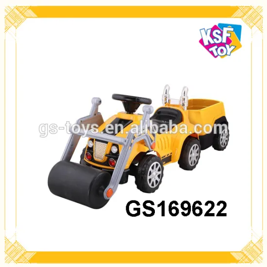 2014 Newest! Street Roller, Construction Ride on Car With Trailer, Learning Walking Car.