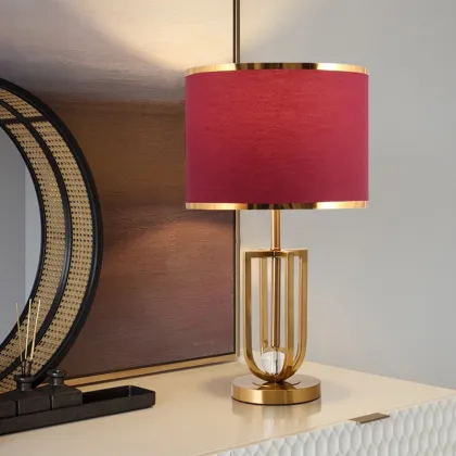 Golden Bedroom Bedside Lamp: Home Decor and Bedside Table Lamp Design