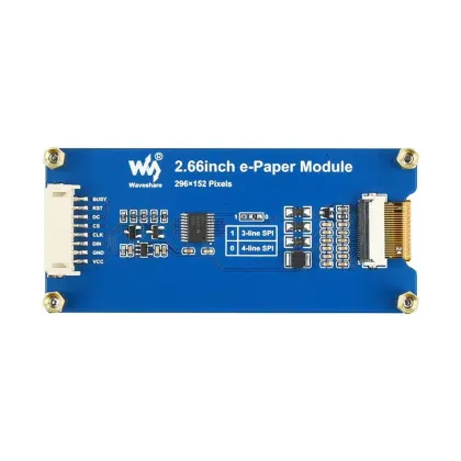 2.66 Inch E-Paper E-Ink Display Module B 296x152 Red Black White Three-Color SPI