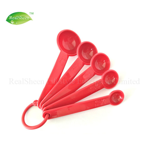 5 Piece Mini Plastic Measuring Spoons Set