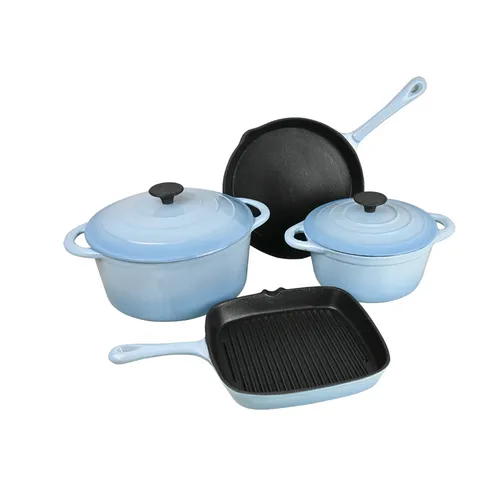 Fine Living 7 Piece Cast Iron Cookware Set