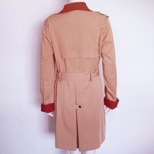 High Quality European Flowing Double Breasted Trench Coat