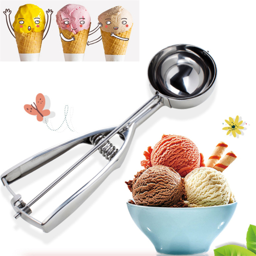 Stainless Steel Ice Cream Scoop Ice Ball Maker Fruit Watermelon Frozen Yogurt Cookie Dough Meat Balls Ice Cream Spoon Tools