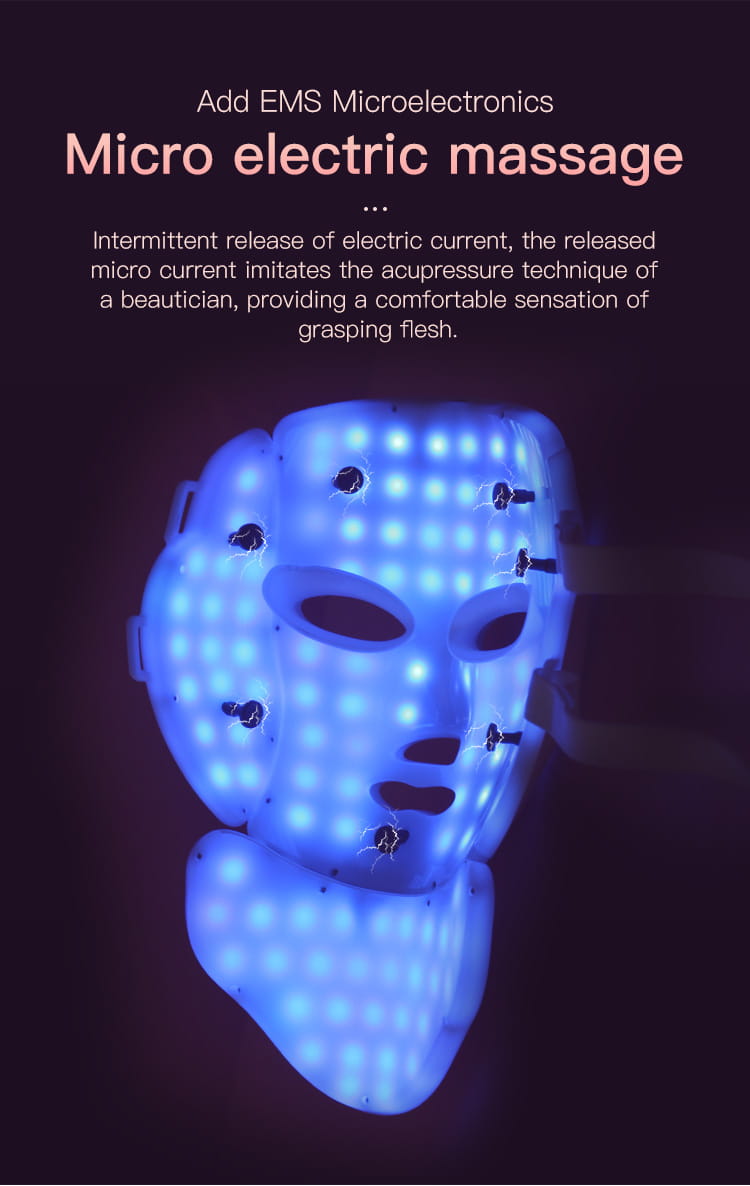 7 color light therapy mask for face and neck