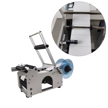 Semi-Automatic Round Bottle Labeler for Cans and Beverages