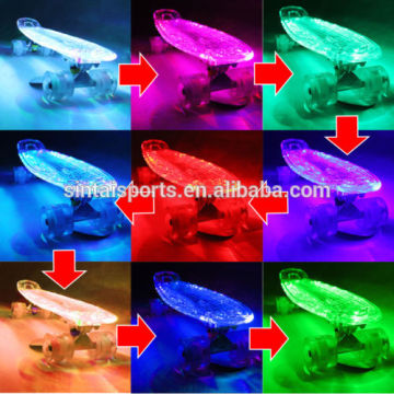 Sintai Style Skateboard Glow Deck Cruiser Skateboard With LED Light Wheels