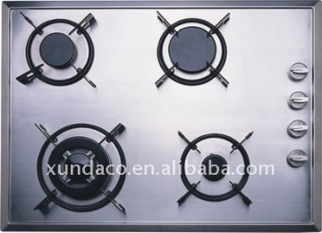 4 burner built in stainless steel European gas hob
