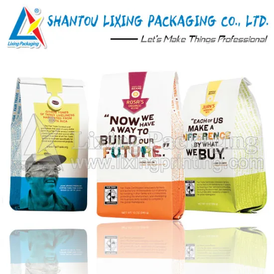 Plastic aluminum foil coffee pouch
