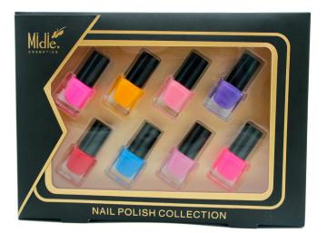 8 bottles of colored oily Nail Polish