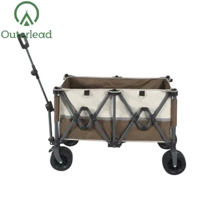 Outdoor Good Folding Wagon With Rubber Wheels Convenient