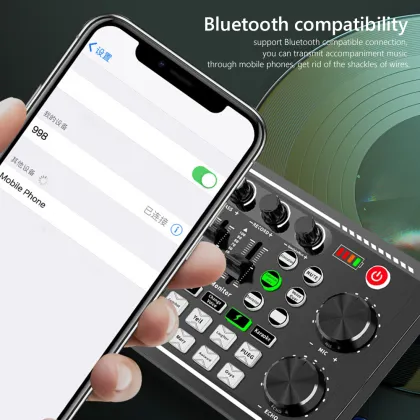Mixing Console Amplifier F998 Sound Card for Phone/PC