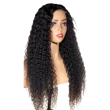 Unprocessed Peruvian Virgin Kinky Curly 5X5 Swiss Lace Closure Human Hair Wigs Wholesale Lace Wig Pre Plucked 150% 180% Density
