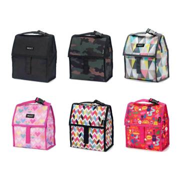 Customized Freezable Lunch Bag with Zip Closure Rolled up Stored in Freezer Gel Freeze Lunch Bag