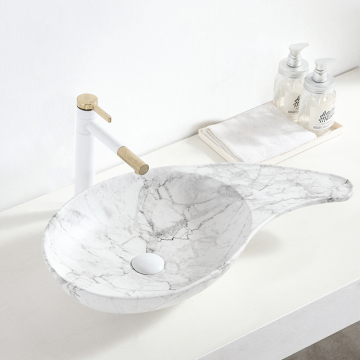 Yeson Patent Basin: Special Shape Sanitaryware Bathroom Basin with Marble Design