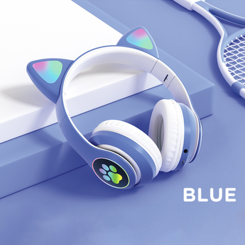 Headphone Telinga Kucing Bluetooth Dengan LED Glowing