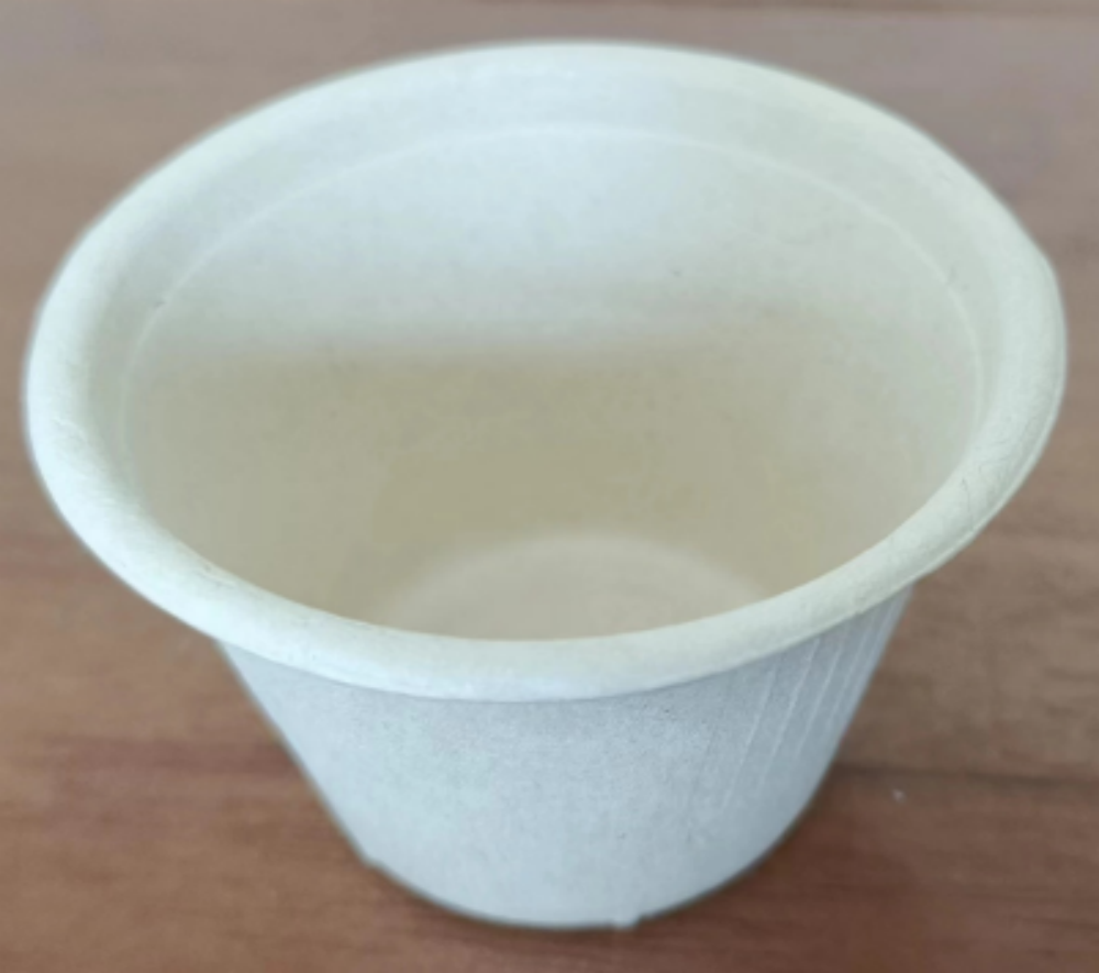 Disposable paper cup for hot soup and drinks