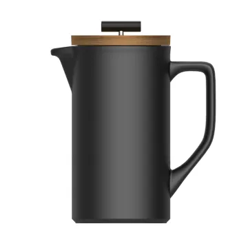 Ceramic French Coffee Press Mug - Portable Travel Press for Camping