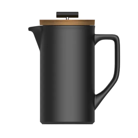 Ceramic French Coffee Press Mug - Portable Travel Press for Camping