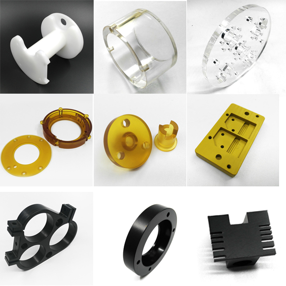 Samples of machining plastic parts