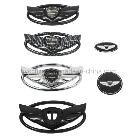 Genesis Coupe Silver Wing Badge Kit Car Emblem