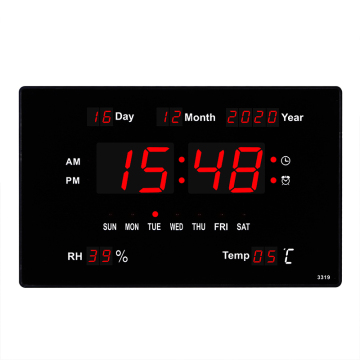 Electric Wall Calendar Clock with Temperature Display for Elderly, Perfect for Living Room and Christmas