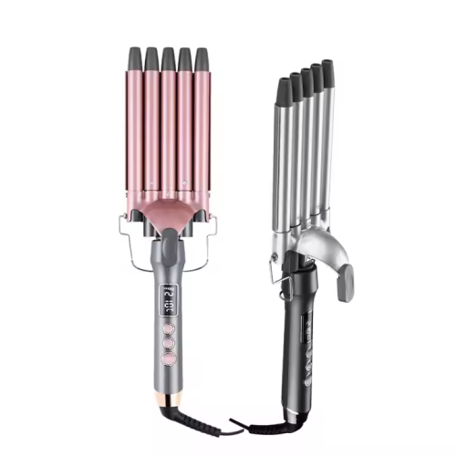 Elegantes rizadores giratorios de cerámica eléctrica de cinco barriles