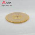 Clear embossed plate with ion plating dinner plate