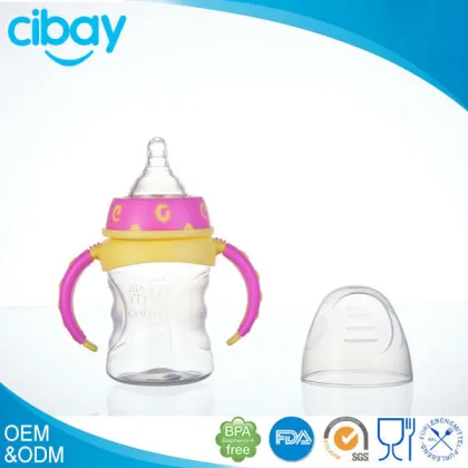 Eco-friendly PP material baby bottles plastic mini