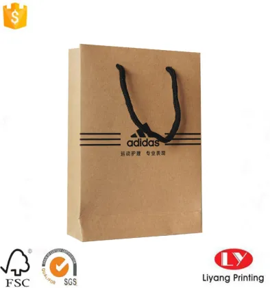 Paper shopping packaging bag with strong handle