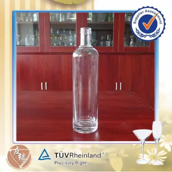 empty high grade rum gin vodka screw cap custom glass bottle 750 ml