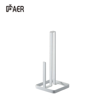 Minimalist White Floor Standing Type Roll Tissue Holder