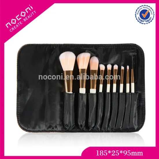 9pcs personalized wholesale kabuki brush set, rhinestone makeup brush set