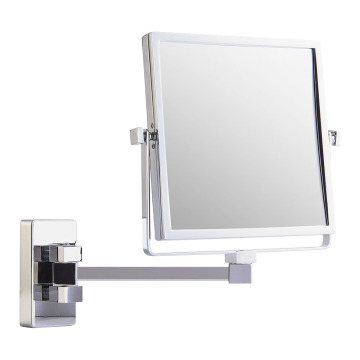 Single arm wall double vanity mirror