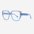 Square Laminated Acetate Women's Optical Frames 23A3081