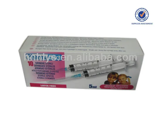 Good-looking And Safety Sterile Syringe Cardboard Boxes