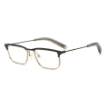 Titanium gerahmte Designer -Rechteckgoldgoldbrille