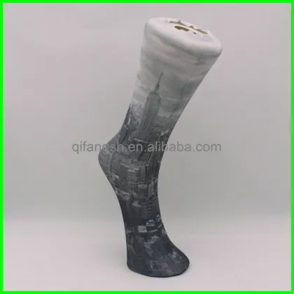 paper print crew socks