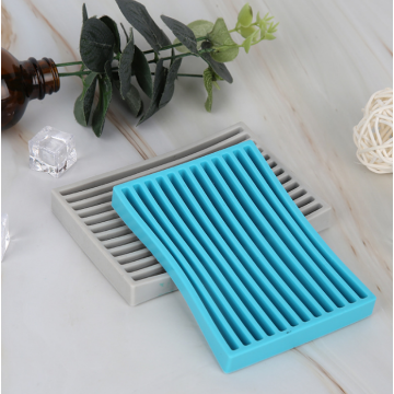 Plat de savon en silicone en gros avec drainage