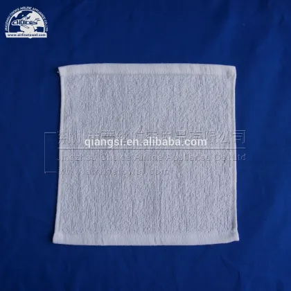 White airline cotton disposable face towel