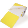 Endereço de entrega amarela de alta qualidade adesivo de etiqueta