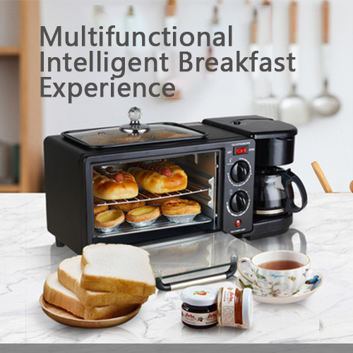 Three-in-one Multifunctional Home-use Breakfast Maker, including a Toaster and a Mini Oven, Suitable for 110V and 220V
