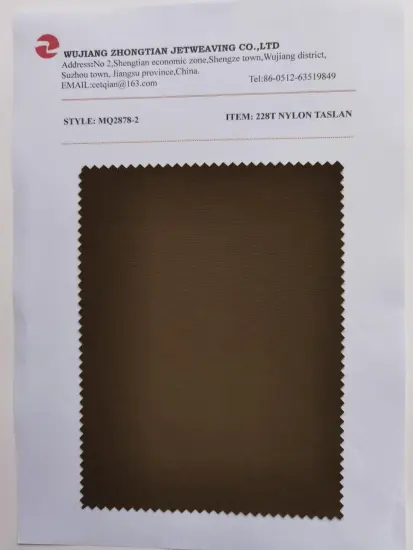 228t Nylon Full dull Taslan breathable coating 5k/5k