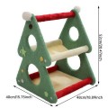 Luxury Cat Activity Tower Wooden Indoor Scratcher Multi-Level Climbing Condo Sleeping House for Large Cats Modern Christmas